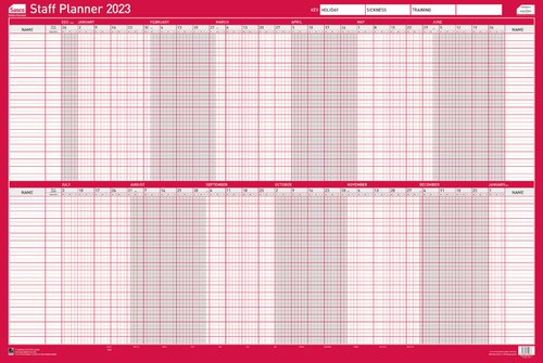 Planners Sasco Year Planner 2023 Vertical Unmounted 2410195D