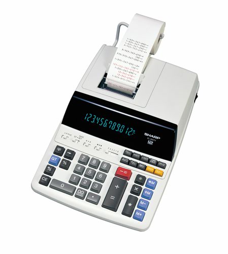 Printing Calculator Sharp 12 Digit Printing Calculator SH-EL2607V
