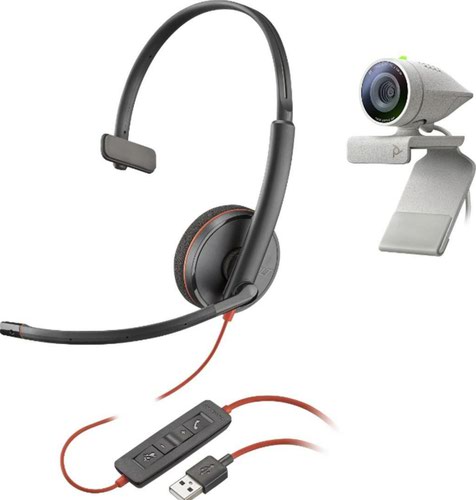 Headsets Poly Studio P5 Kit Video Conferencing System Poly Studio P5 Webcam with Poly Blackwire 3210 USB A Headset