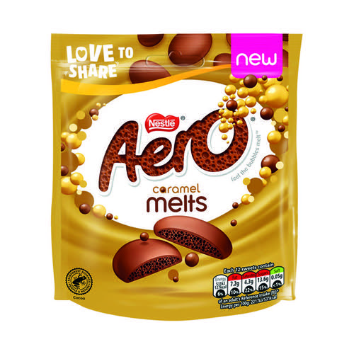 Aero Melts Caramel Milk Chocolate Sharing Bag 86g 12500158