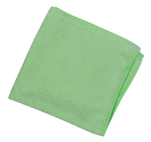 Cloths / Dusters / Scourers / Sponges ValueX Microfibre Cloth 38 x 38cm Green (Pack 10) 0707026