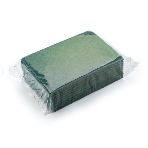 Cloths / Dusters / Scourers / Sponges ValueX Green Scourer 9 x 6 Inch (Pack 10) 0705002