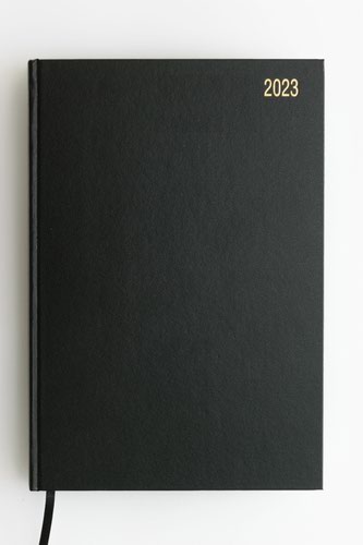Diaries ValueX Diary A4 Day To Page Appointment 2023 Black OFFICEA41A Black