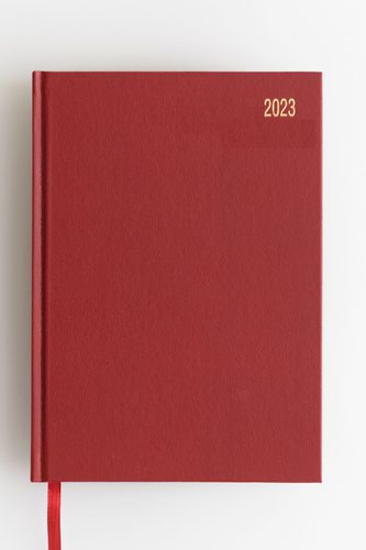 ValueX Diary A5 Day Per Page 2023 Burgundy BUSA51 Burg