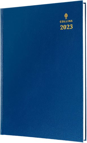 Diaries Collins 44 Desk Diary A4 Day To Page 2023 Blue 44.60-23