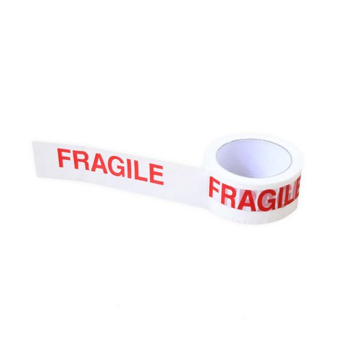 Printed & Coloured Tape ValueX Fragile Printed Tape 48mmx66m Red/White (Pack 6)