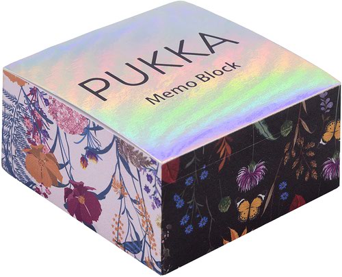 Memo Pads Pukka Bloom Memo Block 500 sheets 80 x 80 x 43mm 9514-BLM