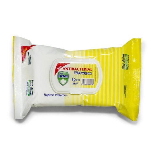 Disinfectant Wipes Detox Antibacterial/Virucidal Wipes Lemon (Pack 80) ABW80L