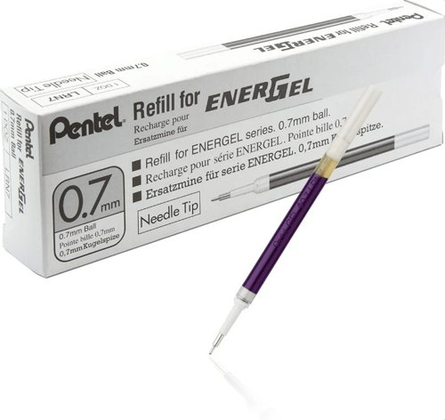 Rollerball Pentel Refill for Pentel EnerGel Pen 0.7mm Black 3 Refills Per Wallet (Pack 12) LR7-3A