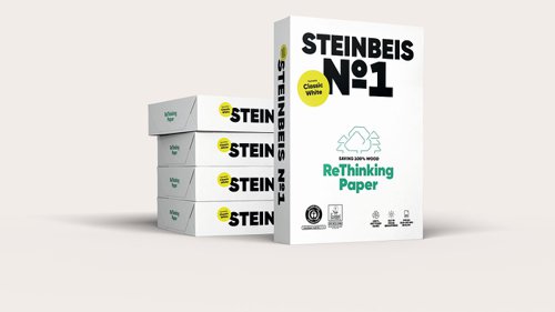Steinbeis+Recycled+100%25+Classic+Printer+Paper+A3+80gsm+Classic+White+500+Sheets