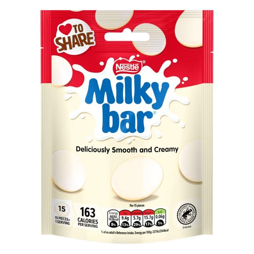 Milkybar Giant Buttons White Chocolate Bag (Single 94g Bag) - 12609520 Milkybar Giant Buttons White Chocolate Bag (Single 94g Bag) - 12609520