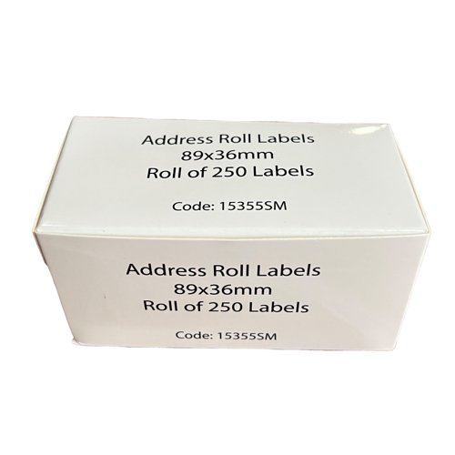 ValueX+Address+Label+Roll+89x36mm+White+%28Pack+250+Labels%29+-+15355SM