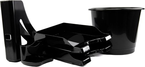 Deflecto Desk Accessory Starter Kit Black - CP175YTBLK