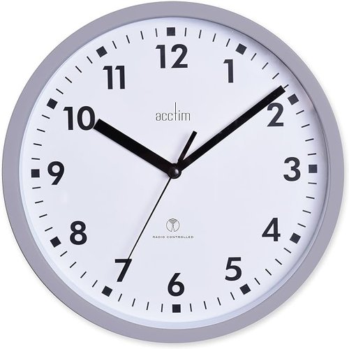 Acctim Nardo Radio Controlled Wall Clock 200mm Diameter Mist - 74667 Acctim Nardo Radio Controlled Wall Clock 200mm Diameter Mist - 74667