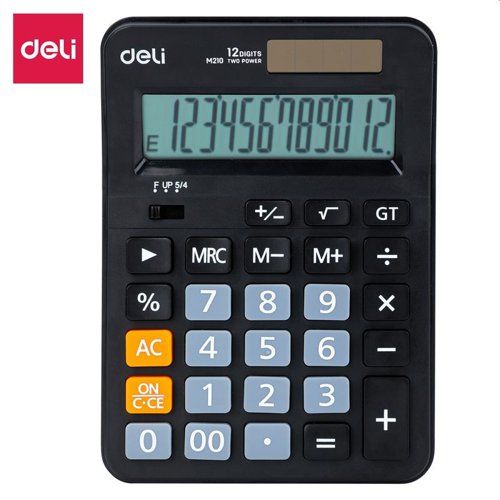 Deli Desk Calculator 12 digit Black Deli Desk Calculator 12 digit Black