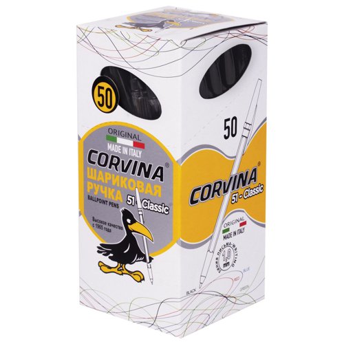 Corvina+51+Classic+ballpen+Black+Box+of+50
