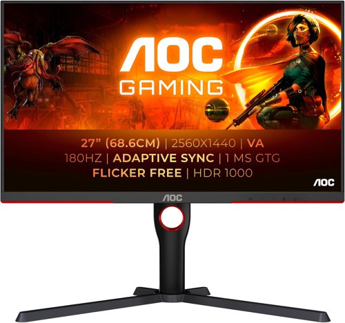 AOC G3 27 Inch 560 x 1440 Pixels Mini LED VA Panel HDMI DisplayPort Adaptive Sync Monitor AOC G3 27 Inch 560 x 1440 Pixels Mini LED VA Panel HDMI DisplayPort Adaptive Sync Monitor