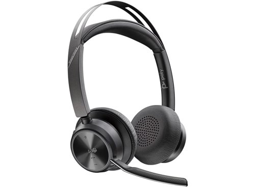 HP Poly Voyager Focus 2 Bluetooth Active Noise Cancelling Headset - Certified for Microsoft Teams and Zoom - USB-A to USB-C Adapter HP Poly Voyager Focus 2 Bluetooth Active Noise Cancelling Headset - Certified for Microsoft Teams and Zoom - USB-A to USB-C Adapter