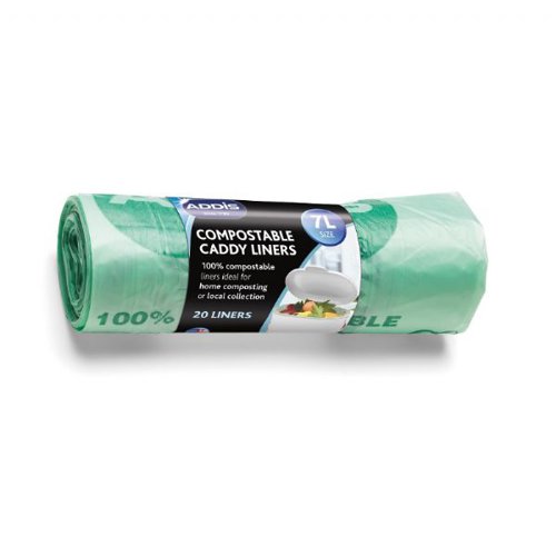 Addis Compostable Caddy Liners Green (Roll 20) - 517536 Addis Compostable Caddy Liners Green (Roll 20) - 517536