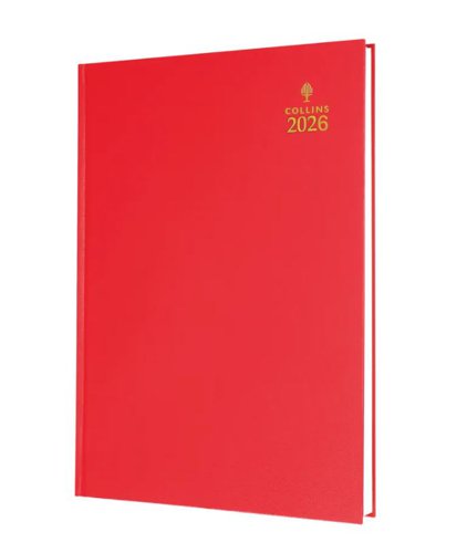 Collins 52 Desk Diary A5 Day to Page 2026 Red 52.15-26 - 823308 Collins 52 Desk Diary A5 Day to Page 2026 Red 52.15-26 - 823308