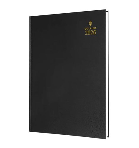 Collins 52 Desk Diary A5 Day to Page 2026 Black 52.99-26 - 823306 Collins 52 Desk Diary A5 Day to Page 2026 Black 52.99-26 - 823306