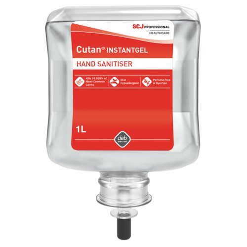 Deb Cutan InstantGEL Alcohol Based Gel Hand Sanitiser 1 Litre Cartridge - CAG392 Deb Cutan InstantGEL Alcohol Based Gel Hand Sanitiser 1 Litre Cartridge - CAG392