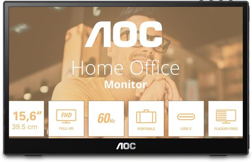AOC T3 15.6 Inch 1920 x 1080 Pixels IPS Panel Portable USB-C Monitor AOC T3 15.6 Inch 1920 x 1080 Pixels IPS Panel Portable USB-C Monitor