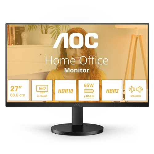 AOC B3 27 Inch 3840 x 2160 Pixels 4K Ultra HD IPS Panel HDR10 HDMI USB-C Monitor AOC B3 27 Inch 3840 x 2160 Pixels 4K Ultra HD IPS Panel HDR10 HDMI USB-C Monitor