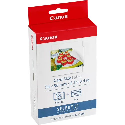Canon 7741A001/KC-18IF Photo Cartridge Color + Sticker Paper Pack=18 for Canon CP 100/1000/1500/820/900 Canon 7741A001/KC-18IF Photo Cartridge Color + Sticker Paper Pack=18 for Canon CP 100/1000/1500/820/900