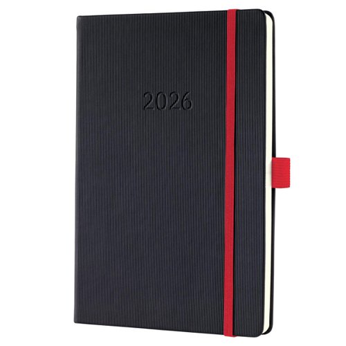 Sigel Conceptum Diary 2026 A5 Week To View Black Red - C2608 Sigel Conceptum Diary 2026 A5 Week To View Black Red - C2608