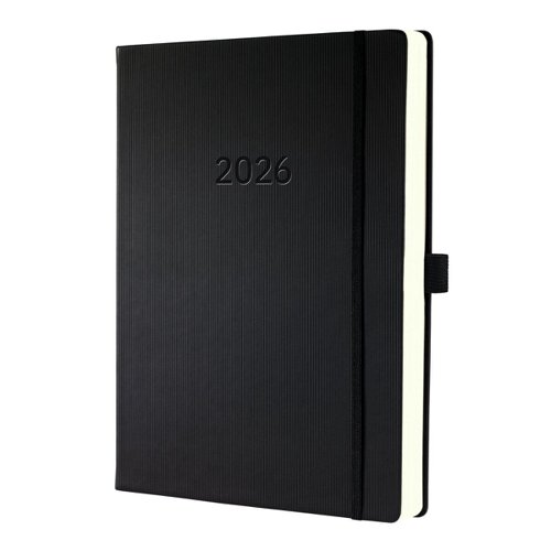 Sigel Conceptum Appointment Diary 2026 A4+ Day Per Page Vertical Black - C2604 Sigel Conceptum Appointment Diary 2026 A4+ Day Per Page Vertical Black - C2604