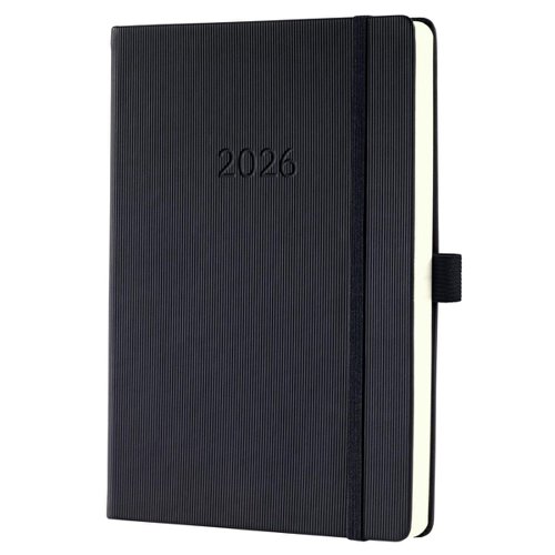 Sigel Conceptum Diary 2026 A5 Day Per Page Hardcover Black - C2610 Sigel Conceptum Diary 2026 A5 Day Per Page Hardcover Black - C2610