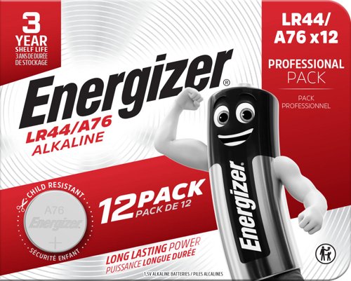 Energizer Alkaline LR44 Coin Cell (Pack 12) - 453867 Energizer Alkaline LR44 Coin Cell (Pack 12) - 453867
