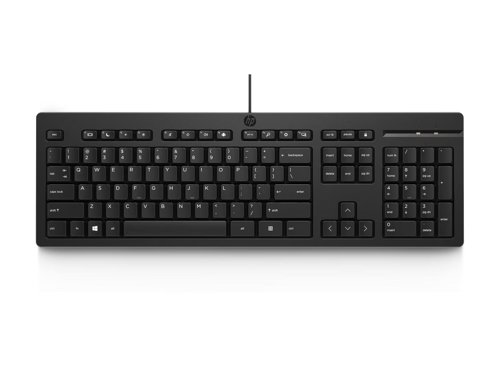 HP 125 USB Wired Black Keyboard HP 125 USB Wired Black Keyboard