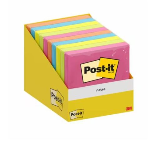 Post-It Notes Retail Display 76x76mm 100 Sheets Assorted Colours (Pack 10) - 7100317840 Post-It Notes Retail Display 76x76mm 100 Sheets Assorted Colours (Pack 10) - 7100317840