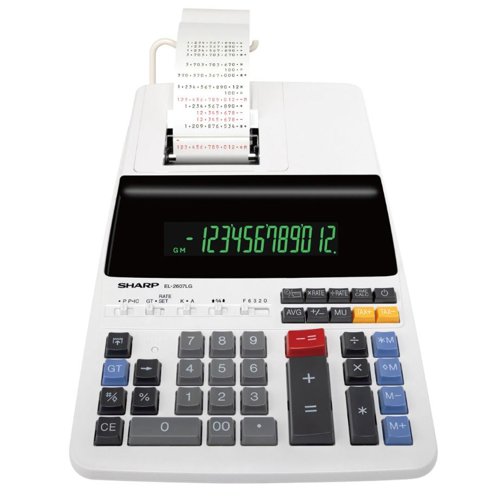 Sharp 12 Digit Printing Calculator - SH-EL2607LG Sharp 12 Digit Printing Calculator - SH-EL2607LG