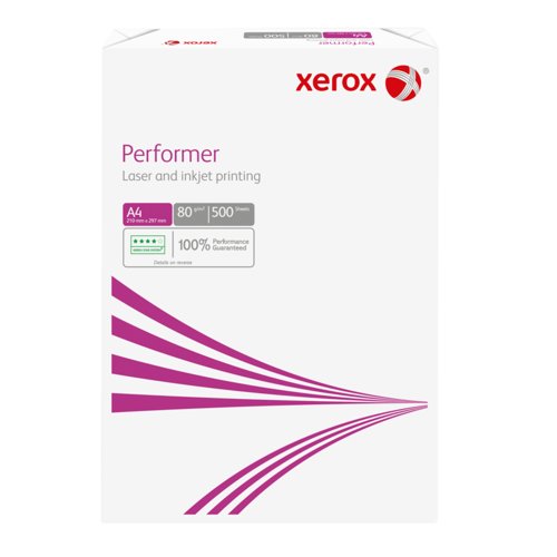 Xerox Performer White A4 210x297mm 80gsm 70% PEFC Certified pack of 500 sheets 003R0646 Xerox Performer White A4 210x297mm 80gsm 70% PEFC Certified pack of 500 sheets 003R0646