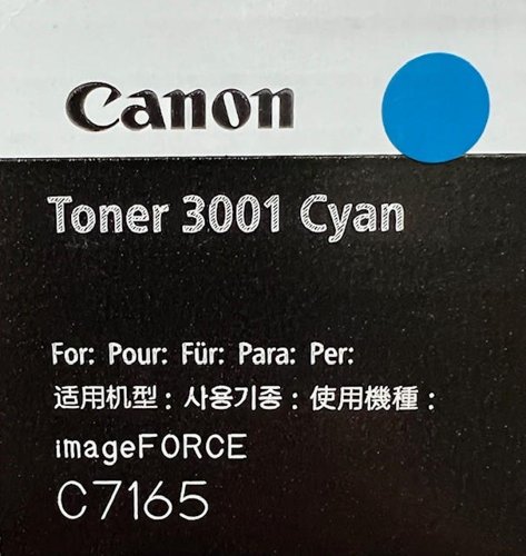 Canon 3001 Cyan Toner Imageforce C71XX Canon 3001 Cyan Toner Imageforce C71XX