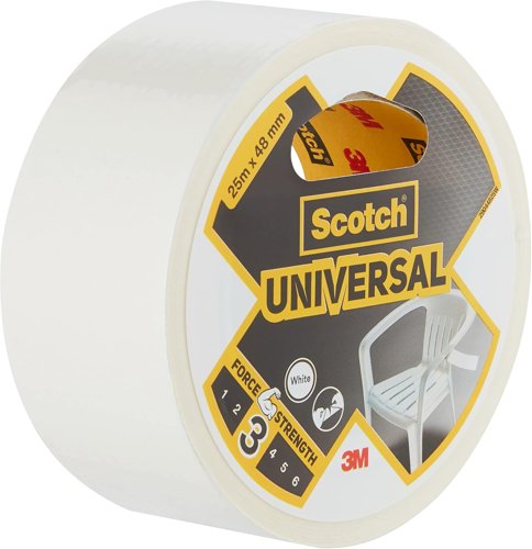 Scotch Extremium Universal Duct Tape White 48mm x 25m (Roll) - 7100205295 Scotch Extremium Universal Duct Tape White 48mm x 25m (Roll) - 7100205295