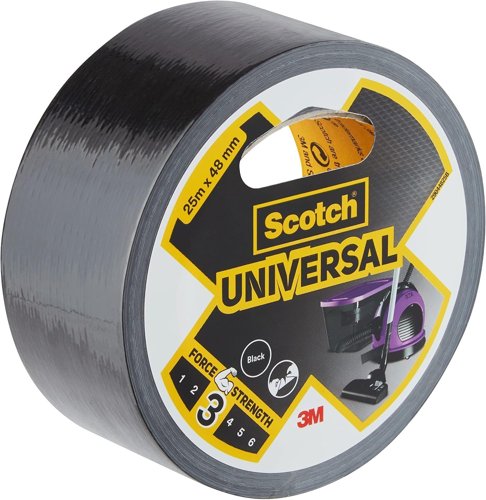 Scotch Extremium Universal Duct Tape Black 48mm x 50m (Roll) - 7100205298 Scotch Extremium Universal Duct Tape Black 48mm x 50m (Roll) - 7100205298