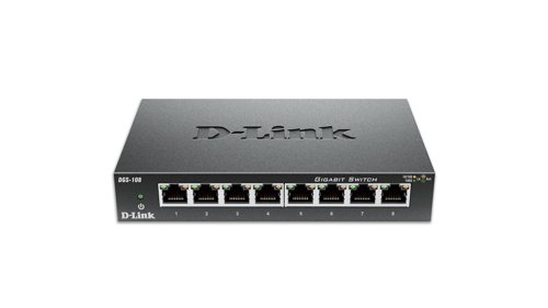 D-Link DGS-108 8 Port Gigabit Unmanaged Desktop Switch D-Link DGS-108 8 Port Gigabit Unmanaged Desktop Switch