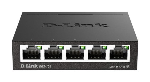 D-Link DGS-105 5 Port Gigabit Unmanaged Desktop Switch D-Link DGS-105 5 Port Gigabit Unmanaged Desktop Switch