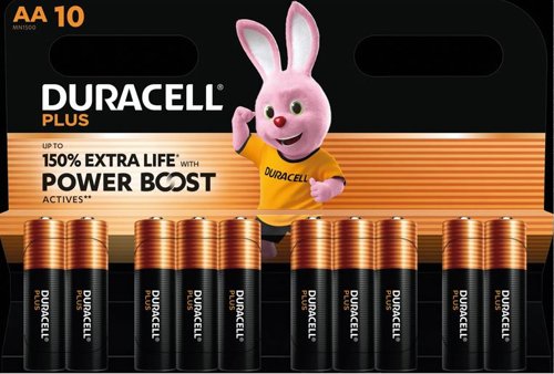Duracell Plus AA Batteries with Power Boost (Pack 10) - MN1500B10BOOST Duracell Plus AA Batteries with Power Boost (Pack 10) - MN1500B10BOOST