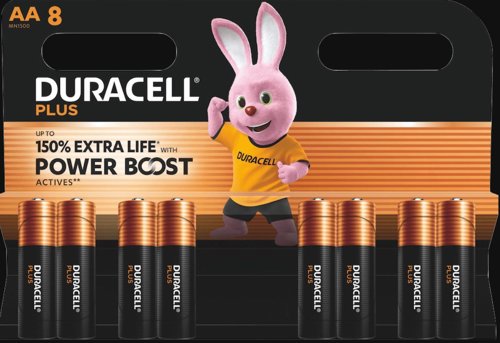 Duracell Plus AA Batteries with Power Boost (Pack 8) - MN1500B8BOOST Duracell Plus AA Batteries with Power Boost (Pack 8) - MN1500B8BOOST