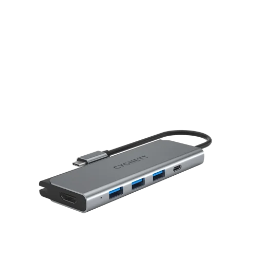 Cygnett Unite TravelMate 5-in-1 USB-C Hub - 3x USB-A Ports; 1x USB-C Port and 1 x HDMI Port Cygnett Unite TravelMate 5-in-1 USB-C Hub - 3x USB-A Ports; 1x USB-C Port and 1 x HDMI Port