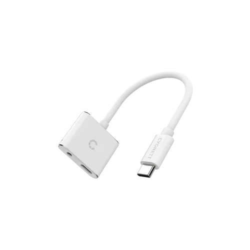 Cygnett Essentials USB-C to Audio Charge White Adapter Cygnett Essentials USB-C to Audio Charge White Adapter