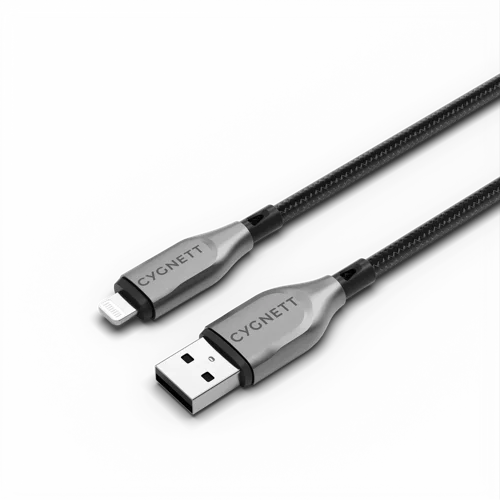 Cygnett 1m Armoured Lightning To USB-A Black Cable Cygnett 1m Armoured Lightning To USB-A Black Cable