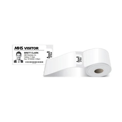 Avery Self-Adhesive Visitor Paper Badges with Time-Expiring Tabs (Pack 250) - 4851E-THR Avery Self-Adhesive Visitor Paper Badges with Time-Expiring Tabs (Pack 250) - 4851E-THR
