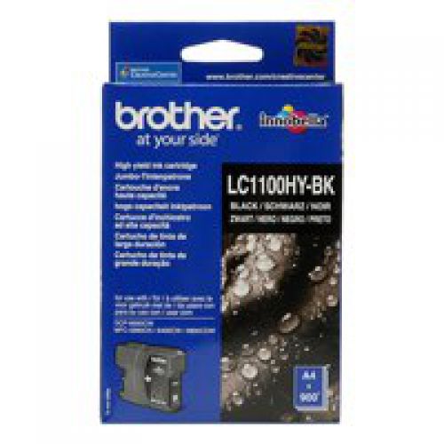 Brother+Black+High+Yield+Ink+Cartridge+19ml+-+LC1100HYBK