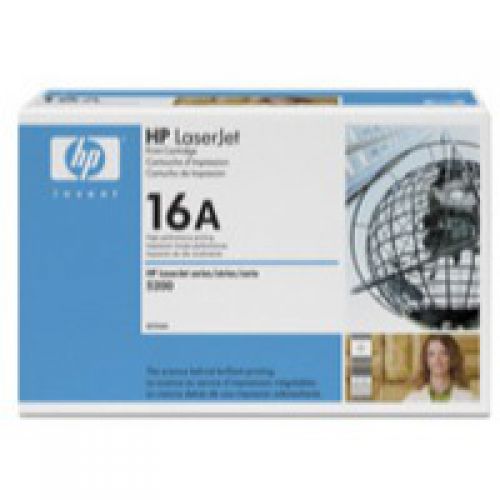 HP 16A Black Standard Capacity Toner Cartridge 12K pages for HP LaserJet 5200 - Q7516A